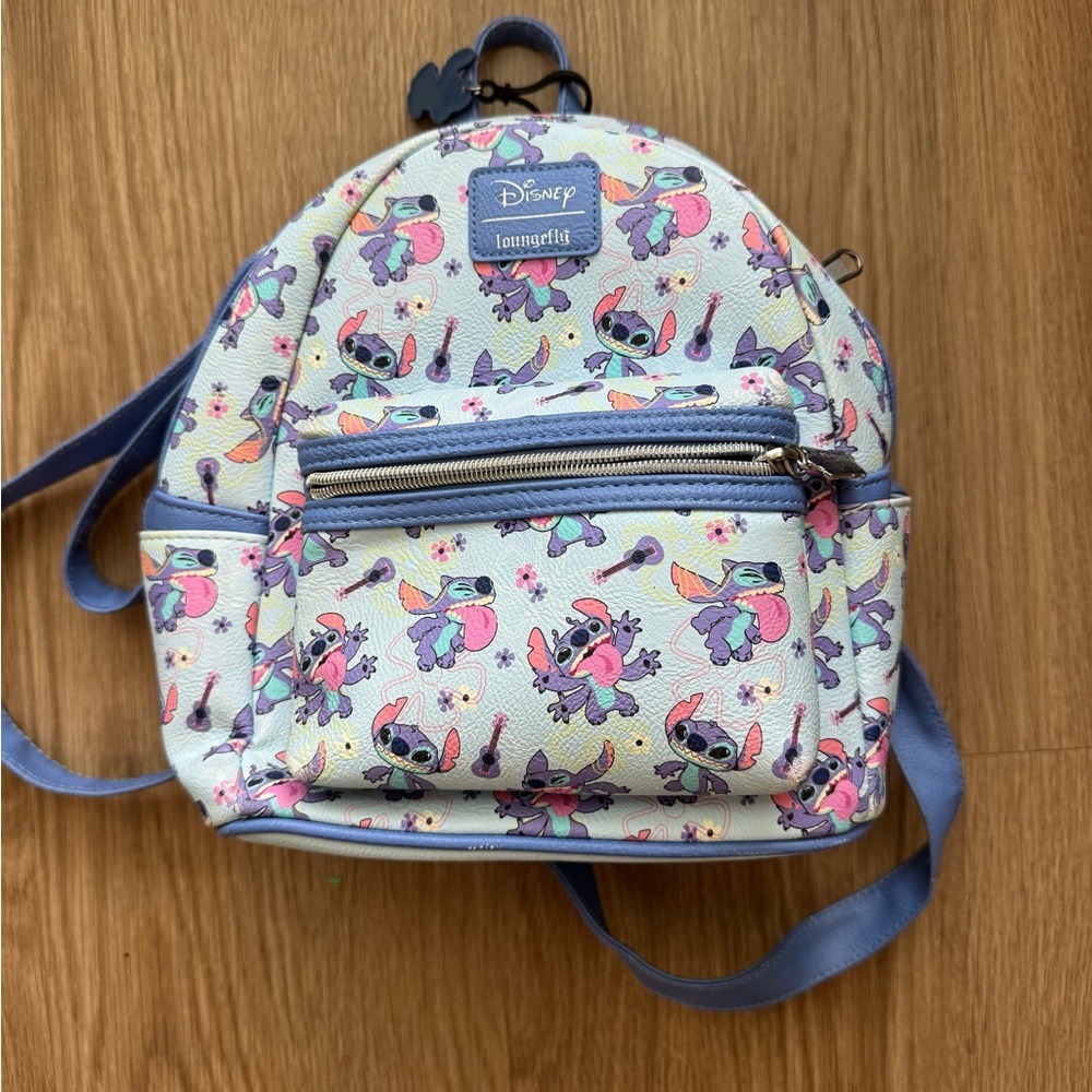 Loungefly Disney Lilo & Stitch Silly Mini Backpack Blue Multicolor